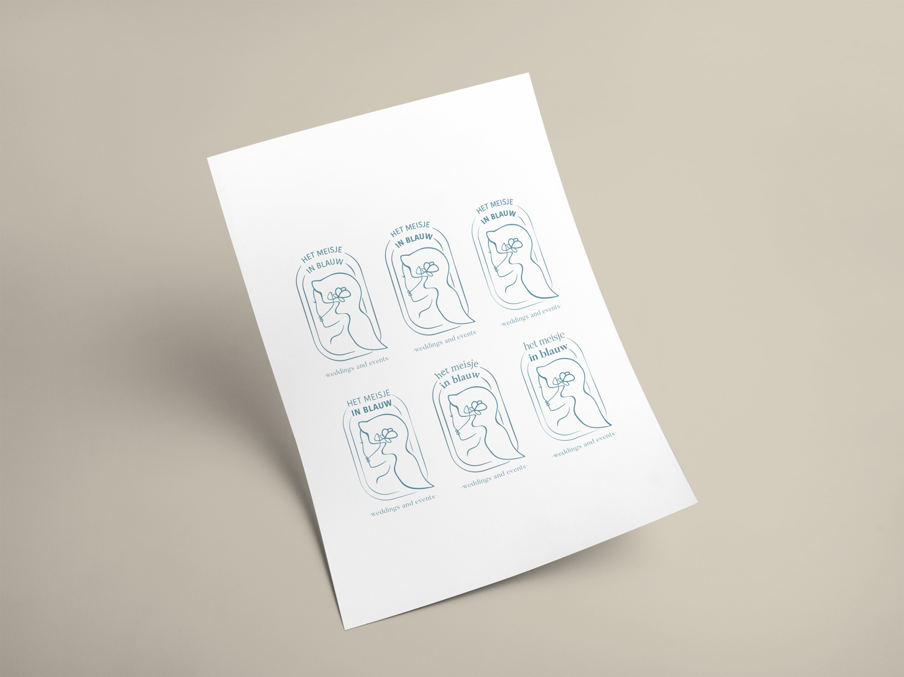 Concepten Logo Het Meisje In Blauw