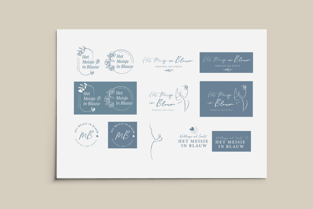 Schetsen logo design Het Meisje In Blauw